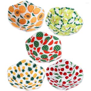 Ensembles de vaisselle Hemoton 5pcs porte-bols à micro-ondes maniques en forme de soupe coussinets de vaisselle confortables plaque de preuve Huggers pour la maison