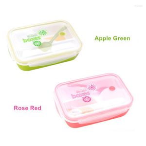 Dinarty Sets HF 4 Cellen Gezonde plastic lunchbox Container 1000 ml Multifunctionele volwassenen Lady Kid Lunchbox Microwaveable Bento