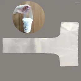 Ensembles de vaisselle en sac à thé de lait de haute qualité tasse de sacs en plastique Portable Protection de l'environnement T-épaisseur Café de soja 200pcs