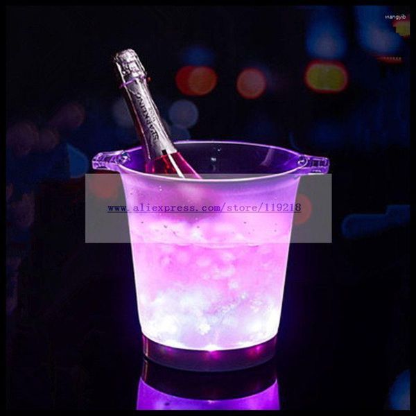 Ensembles de vaisselle illuminés seau à glace à bière LED Champagne vin rouge bar coloré fournitures KTV