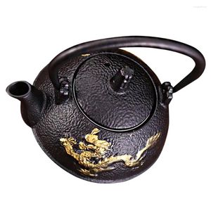 Dijkartikelen Sets Iron Teapot Desktop Decor Ware Decoratief Teaware Home Kleine cast met handvat Office Kettle Tetsubin