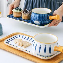 Ensembles de vaisselle assiette de petit déjeuner japonais créatif une personne bol à Dessert ménager en céramique ensemble de vaisselle occidentale