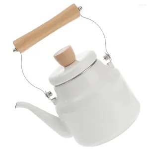 Ensembles de vaisselle Bouilloire japonaise Pocking Teakettle Théière émaillée Rétro Portable Café Vintage Grand Bois Petit Pour Cuisinière Faire