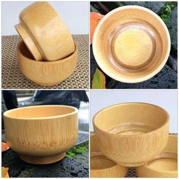 Juntos de vajillas Japones Japanese Ramen Bowl Natural Bamboo Fideos Fruit Sopa Container Home Children