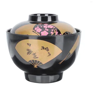 Din sets sets Japanse soep komkommen decoratieve imitatie keramische miso tureen noedels houder melamine keuken benodigdheden huishouden