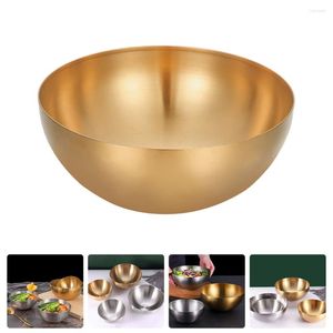 Din sets Sets Japanse Soup Bowl Unbreakable Kids Snack Dessert Smoothie Bowls Storage Metal Mengen Korea Fruit