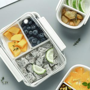 Diny Sets Japanse vierkante lunchbox mode gezonde picknick solide kleur kawaii opslag caja almacenamiento keuken eetbar ec50fh