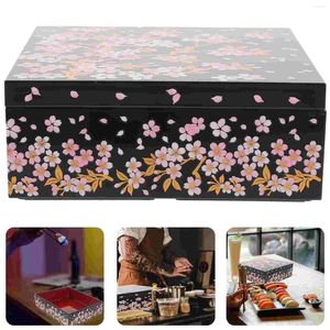 Ensembles de vaisselle en japonais Empestation japonaise Boîte de sushis de fleur de cerise réaliste