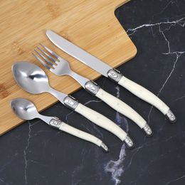 Sin sets Jaswehome laguiole 3-4 stuk bestek set roestvrijstalen flatware set dinermessenvork lepel collectie bestek 230518