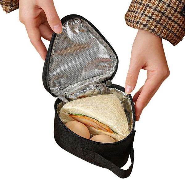 Ensembles de vaisselle Sac à lunch d'isolation de cuisine | Mini fourre-tout thermique refroidisseur avec poignées ergonomiques stockage d'hiver pour le travail