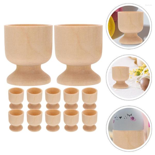 Ensembles de vaisselle ustensiles de cuisine piédestal d'oeufs de pâques enfants Graffiti jouets tasse parure bricolage support d'oeufs inachevés