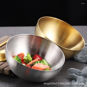 Ensembles de vaisselle coréens Salad Bowl doré