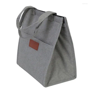 Conjuntos de vajilla Bolsas de almuerzo con aislamiento de moda grande para hombres Mujeres Bento Caja de desayuno Organizador Impermeable Camping Picnic Bebida Enfriador