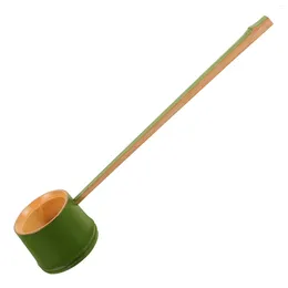 Ensembles de vaisselle à long manche d'arrosage de fleurs pour le jardin Scoop Bamboo Farine Tea Cérémonie de la cérémonie