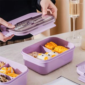 Ensembles de vaisselle boîte à lunch pour enfants bento séparé au micro-ondes avec boîtes à couverts conteneurs de stockage accessoires de cuisine