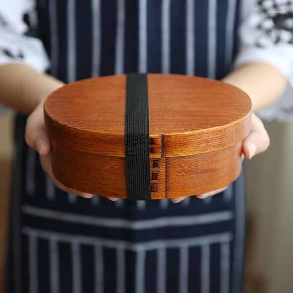 Ensembles de vaisselle boîte à lunch en bois Bento petite boîte à lunch enfants école Snack ensemble pour enfants conteneur vaisselle en bois