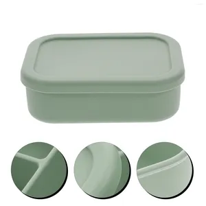 Ensembles de vaisselle Conteneurs à déjeuner Réfrigérateur Cuisine Boîte de rangement Boîtes chauffantes Divisé Silicone Rectangle Aliments scellés