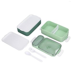 Ensembles de vaisselle Déjeuner Boîte à repas Four à micro-ondes Disponible Double couche Pratique Bento 304 Acier inoxydable ABS Sans BPA Pour dortoir