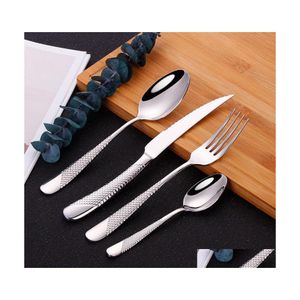 Ensembles de vaisselle Ensemble de couverts de luxe en acier inoxydable Sierware Couteau à dîner Fourchette Cuillère Miroir Poli Lave-vaisselle Coffre-fort Drop Livraison Ho Dhw5S