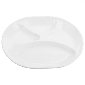 Juegos de vajilla Melamine Multi-Grid Plate Canteen Plates divididos para adultos Cena de plástico