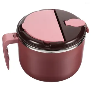 Diny Sets Metal Lunchbox Bento Bowl Roestvrij staal ramen doos herbruikbare instant noedel dinersalade herbruik