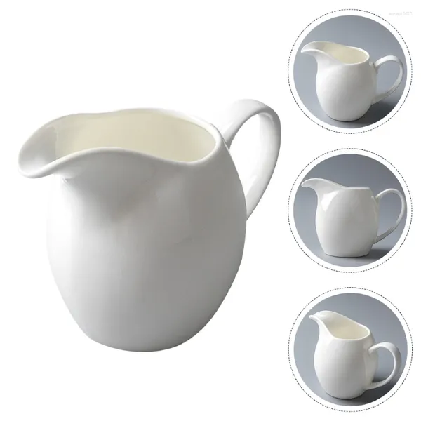 Juegos de vajilla Leche Creamer Jarra de cerámica Jarra Taza Contenedor Vertedor de salsa Dispensador de salsa Jarras Espuma Servidor de café Sal Mini Jugo