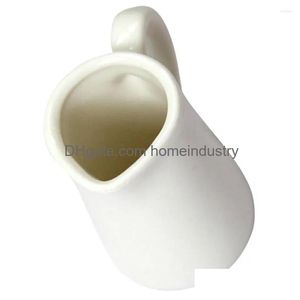 Serviessets Mini Creamer Kan Met Handvat Keramische Melksaus Cup Serveerkan Drop Levering Dhn69