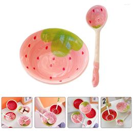 Ensembles de vaisselle Mini Scoop Cartoon Céramic Bowl Home Soup Disdicate Noddle Suite Manger Adorable Rice Kitchen Gadgets Child