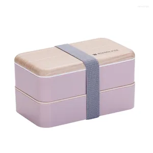 Conjuntos de vajilla Partición móvil Caja Bento original rosa moderna con vajilla distribuida Dropship