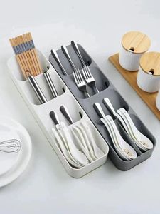 Ensembles de vaisselle multifonction couteau et fourchette compartiment boîte de rangement couverts cuillère diviseur organisateur cuisine tiroir plateau