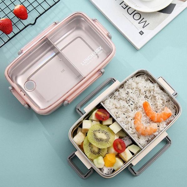 Juegos de vajilla de acero inoxidable multicapa, contenedor de almuerzo, caja Bento aislante, accesorios de cocina, Mutfak Aksesuarlari