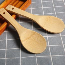 Servies Sets Natuurlijke Houten Bamboe Effen Lepel 2 Stuks Set 23Cm Rijst Platte Handvat Koken Mengen Roeren Keuken tool Servies