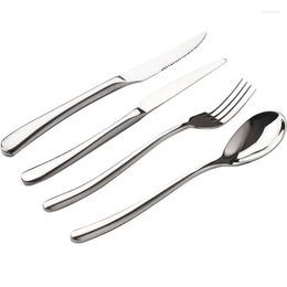 Ensembles de vaisselle Nordic Silver Incassable Portable Morden Fourchettes Couteaux Cuillères Faqueiro Cuisine Gadget Vaisselle