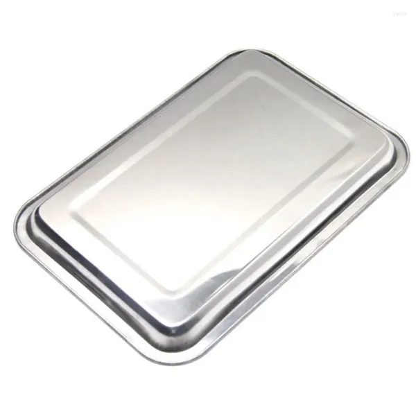 Ensembles de vaisselle, plateau de four, feuille de poêle, plat de service de biscuits en acier inoxydable 32x22cm pour la cuisson, ustensile à la vapeur