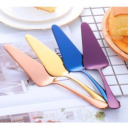 Dinnerware Sets Pizza Peel Cake Pie Server Cheesecake Stainless Steel Home Kitchen Party Tart Silverware Black Dessert