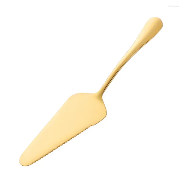 Ensembles de vaisselle Pizza Peel Cake Pie Server Gold Ustensiles Ustensiles en acier inoxydable maison Party Tart Pâ laste dessert