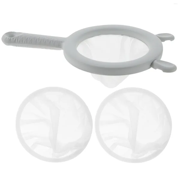 Ensembles de vaisselle passoire à anneau en plastique avec poignée tamis de cuisine filtre à mailles polyvalent tamis fin passoires à jus