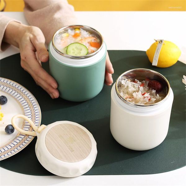 Ensembles de vaisselle pot à soupe de bouillie avec cuillère flacons sous vide tasses thermos conteneur étudiant petit déjeuner tasse capacité raisonnable en plein air