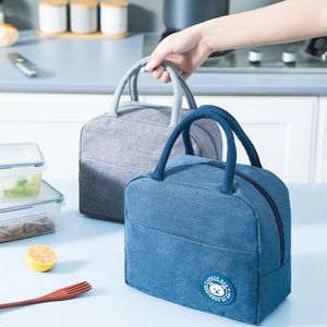 Dijkartikelen Sets draagbare lunchzak thermisch geïsoleerde doos Tote Cooler handtas Bento Pouch Picnic Dinner Container School opbergtassen