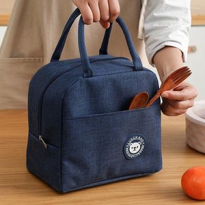 Dinnerware Sets Portable Lunch Bag Waterproof Thermal Breakfast Box Bento Picnic Travel Aluminum Foil Insulation Bags Students Adults Tote