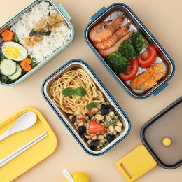 Dijkartikelen Sets draagbare lunchcase gemakkelijk te reinigen Bento Holder Buckle Sluiting grote capaciteit maaltijd behoud