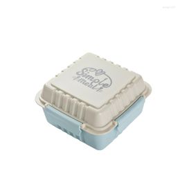 Ensembles de vaisselle Portable School Lunch Box Plastic Square Bento Microwavable Kitchen Container