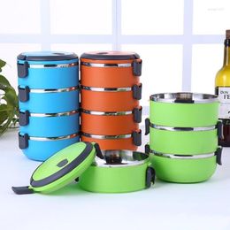 Dijkartikelen sets draagbare roestvrijstalen lunchbox voor kantoor lunchbox lekkendichte container camping benodigdheden van hoge kwaliteit