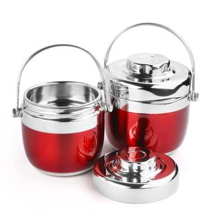 Ensembles de vaisselle Boîte à bento portable en acier inoxydable Étanche sous vide Déjeuner Conteneur de stockage Pot à soupe 12 heures Isotherme ThermosVaisselle