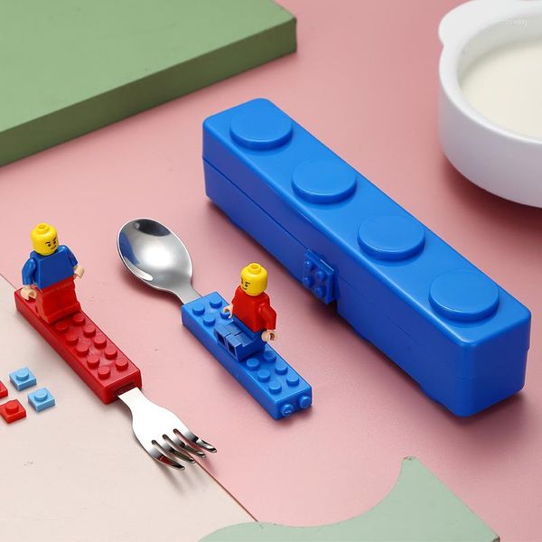 Ensembles de vaisselle Rangement portable Polyvalent Facile à ranger Acier inoxydable durable Sans danger pour les enfants Puzzle amusant et éducatif Belle