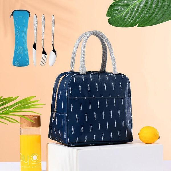 Ensembles de vaisselle pochette sac étanche pour femme déjeuner et homme enfants filles fraîcheur isolé pique-nique toile bureau