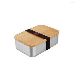 Dijksies Sets Practical Japanese Style Office Lunch Container Sushi Box Roestvrij staalopslag