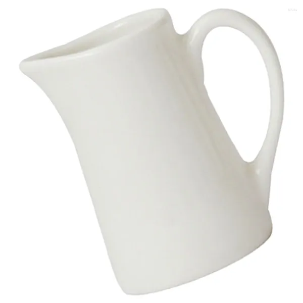 Juegos de vajilla Pule Copa de flores Pequeño Parcher Creamer Recipe Jugo Bucket Dispenser Ceramics Blanco