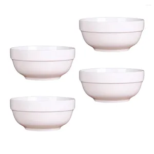 Ensembles de vaisselle bol en céramique blanc pur soupe ménage vaisselle nouilles bols de riz assiettes japonaises