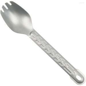 Servies Sets QingGear Titanium Ultra Lichtgewicht Spork Lepel Camping Gebruiksvoorwerp Draagbaar Servies Bestek Met Mooie Anti Slip Handvat